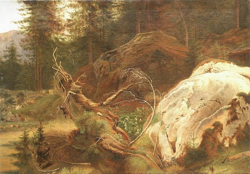 Stones in the woods. 1865, Ivan Ivanovich Shishkin