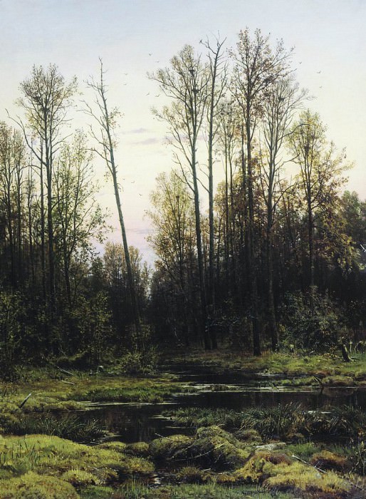 Forest in the spring of 1884 142h105, Ivan Ivanovich Shishkin