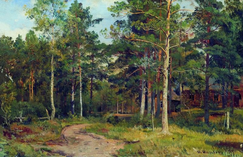 Autumn landscape. Path in the woods in 1894 44. 2h68, Ivan Ivanovich Shishkin
