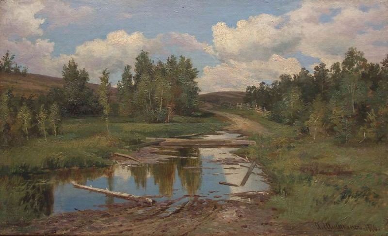 Лесной пейзаж. Дорога 1876, Иван Иванович Шишкин