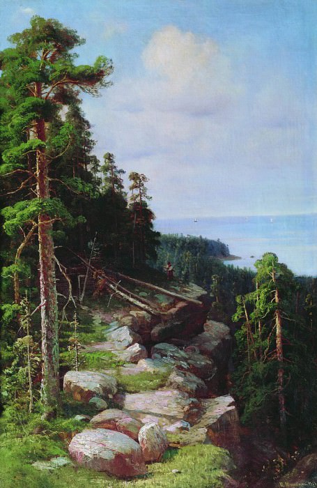 Над набережной 1887, Иван Иванович Шишкин