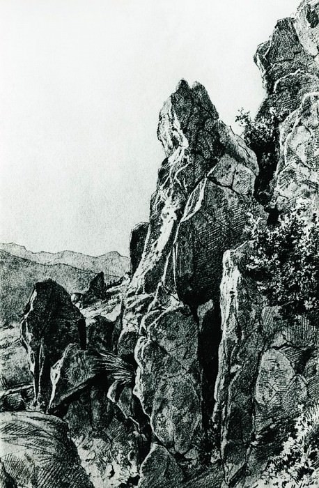Gurzuf. Rocks 1879 44 1h30. 3, Ivan Ivanovich Shishkin