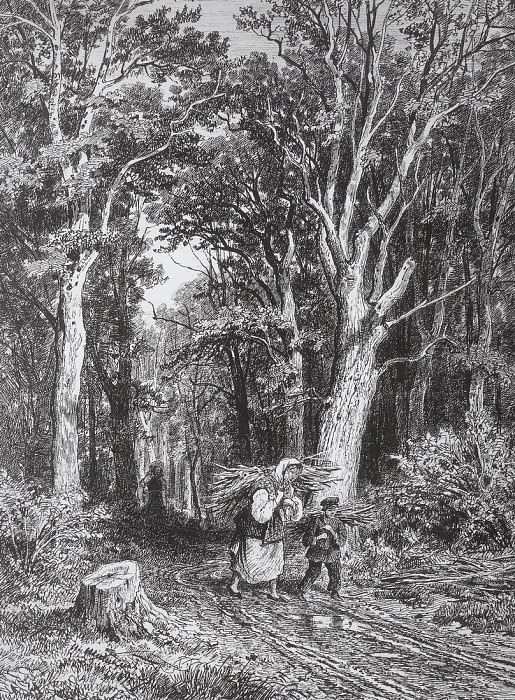 Road in the woods. 1869 28, 3h20, 3, Ivan Ivanovich Shishkin