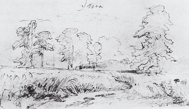 Sketch for the painting Rye 1878 14, 4h23, 6, Ivan Ivanovich Shishkin