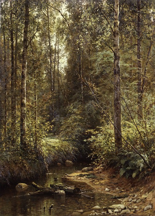Forest Stream. 1882 93, 7h68, 6, Ivan Ivanovich Shishkin