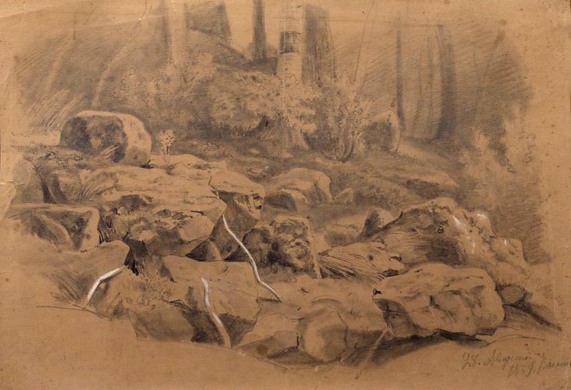 Камни. 1859, Иван Иванович Шишкин
