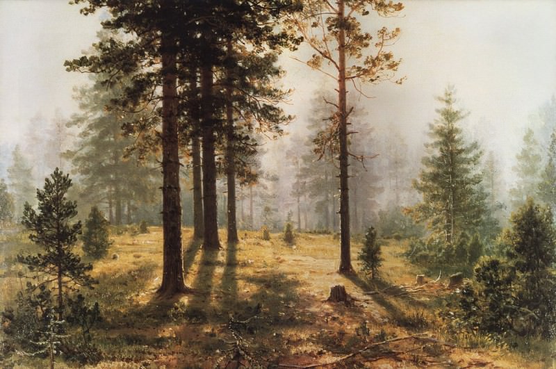 Туман в лесу. 1890-е 27х34, Иван Иванович Шишкин