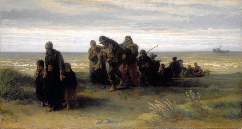 Jozef Israels – Fishermen carrying a Drowned Man, Part 4 National Gallery UK
