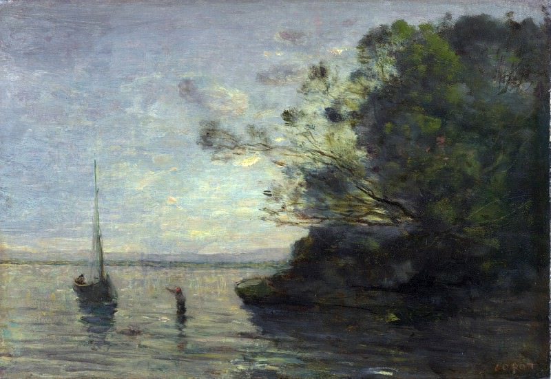 Jean-Baptiste Camille Corot – Evening on the Lake, Part 4 National Gallery UK