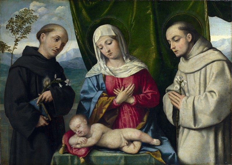 Северо-итальянская школа, ок1515 – Мадонна с Младенцем и святыми, Часть 4 Национальная галерея