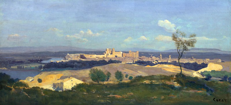 Jean-Baptiste Camille Corot – Avignon from the West, Part 4 National Gallery UK