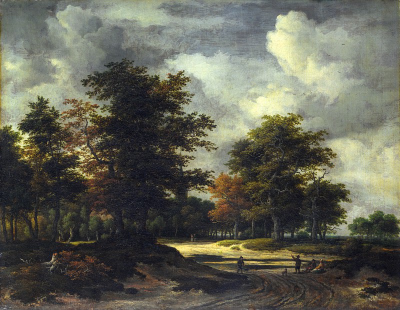 Jacob van Ruisdael – A Road leading into a Wood, Part 4 National Gallery UK