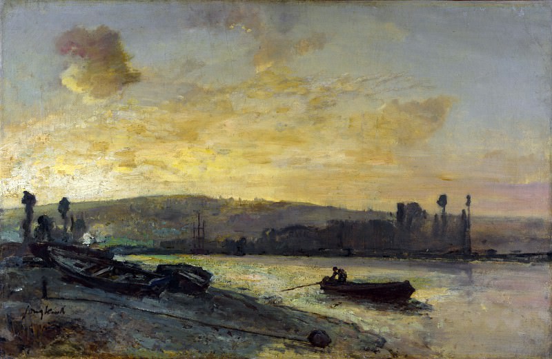 Johan Barthold Jongkind – River Scene, Part 4 National Gallery UK