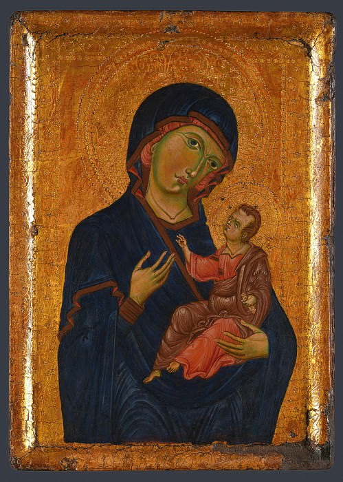 Умбрийская школа, ок 1260 – Умбрийский диптих – Мадонна с Младенцем, Часть 4 Национальная галерея