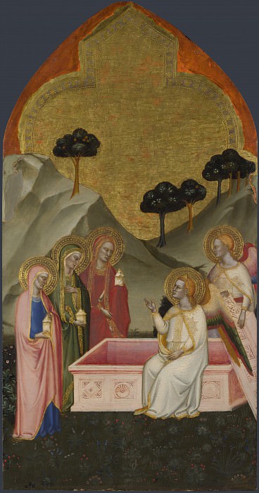 Jacopo di Cione and workshop – The Maries at the Sepulchre, Part 4 National Gallery UK