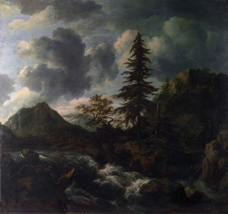 Jacob van Ruisdael – A Torrent in a Mountainous Landscape, Part 4 National Gallery UK