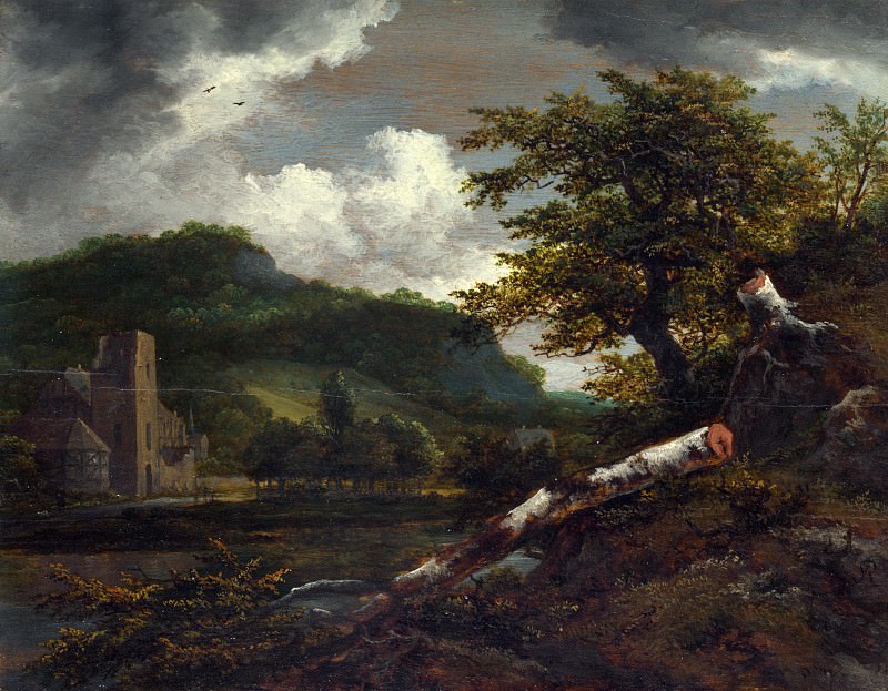Jacob van Ruisdael – A Landscape with a Ruined Building, Part 4 National Gallery UK