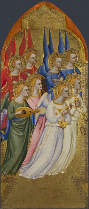 Jacopo di Cione and workshop – Seraphim, Cherubim and Adoring Angels, Part 4 National Gallery UK