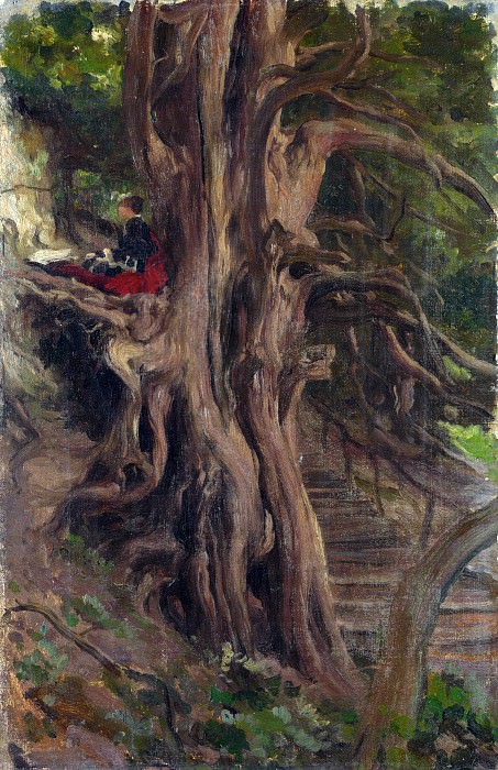 Frederic, Lord Leighton – Trees at Cliveden, Part 4 National Gallery UK
