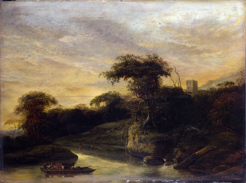 Jacob de Wet the Elder – A Landscape with a River at the Foot of a Hill, Part 4 National Gallery UK
