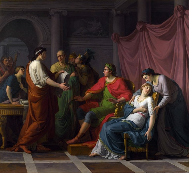 Jean-Joseph Taillasson – Virgil reading the Aeneid to Augustus and Octavia, Part 4 National Gallery UK