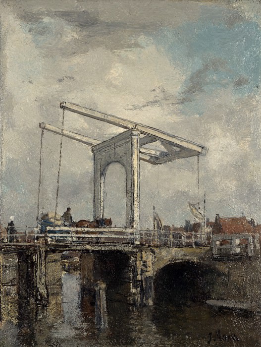 Jacob Maris – A Drawbridge in a Dutch Town, Part 4 National Gallery UK