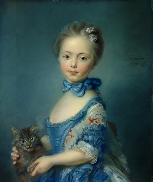 Jean-Baptiste Perronneau – A Girl with a Kitten, Part 4 National Gallery UK