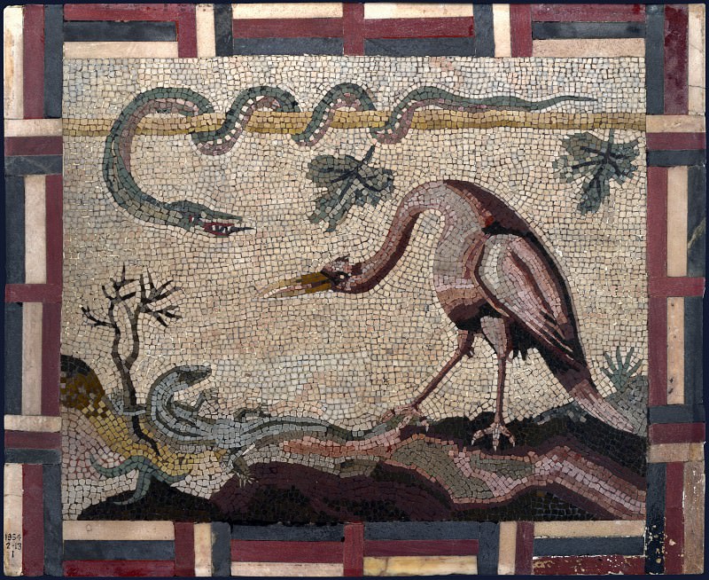 Римская школа – Журавль, питон и ящерица, Часть 4 Национальная галерея