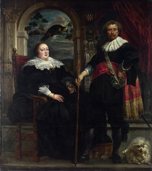 Jacob Jordaens – Portrait of Govaert van Surpele and his Wife, Part 4 National Gallery UK