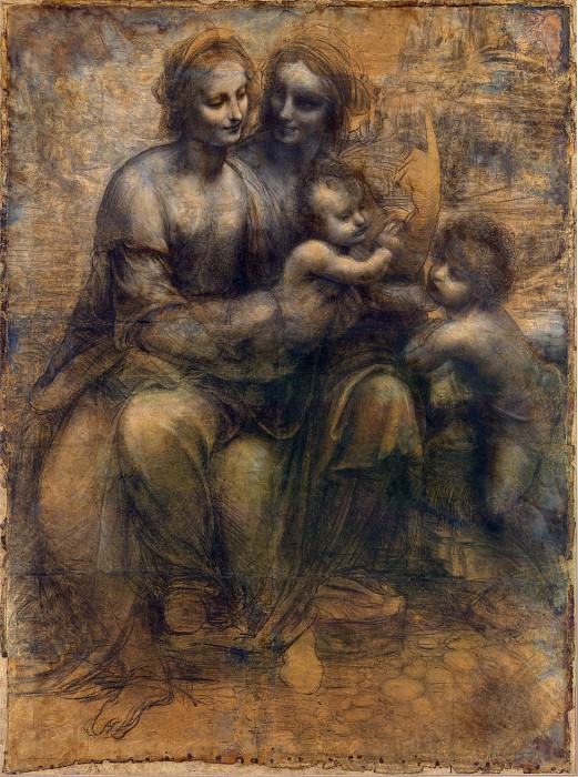 Леонардо да Винчи – Мадонна с Младенцем со святой Анной и маленьким Иоанном Крестителем, Часть 4 Национальная галерея