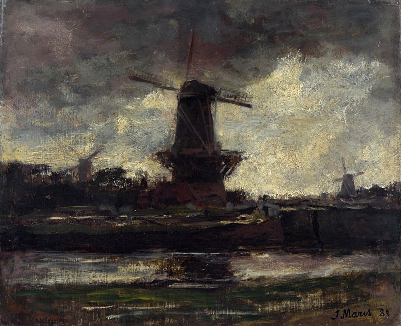 Jacob Maris – Three Windmills, Part 4 National Gallery UK