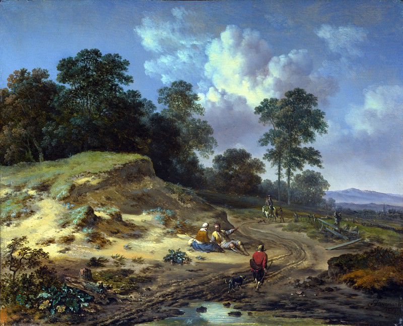 Jan Wijnants – A Track by a Dune, with Peasants and a Horseman, Part 4 National Gallery UK