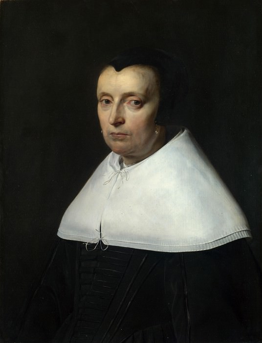 Jan de Braij – Portrait of a Woman with a Black Cap, Part 4 National Gallery UK