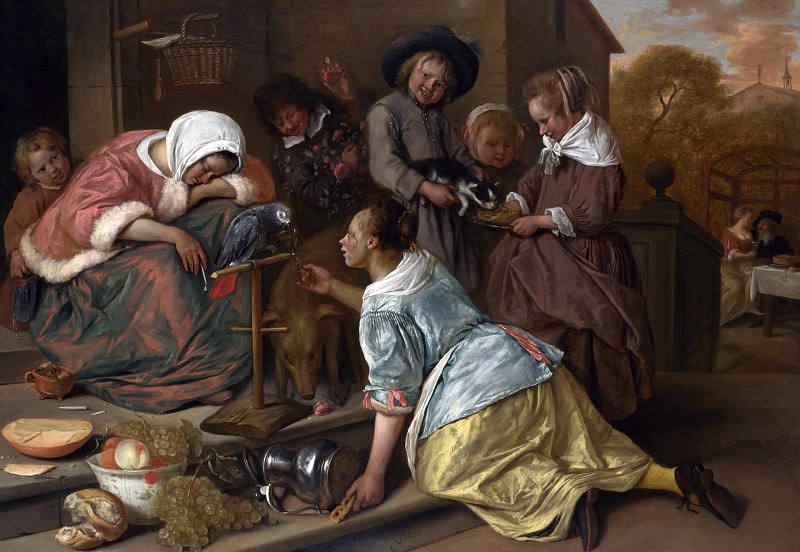 Jan Steen – The Effects of Intemperance, Part 4 National Gallery UK