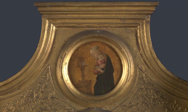 Jacopo di Antonio – The Annunciate Virgin – Frame Roundel , Part 4 National Gallery UK
