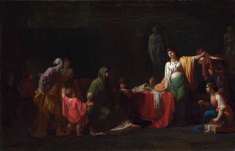 Jean-Francois Pierre Peyron – Cornelia, Mother of the Gracchi, Part 4 National Gallery UK