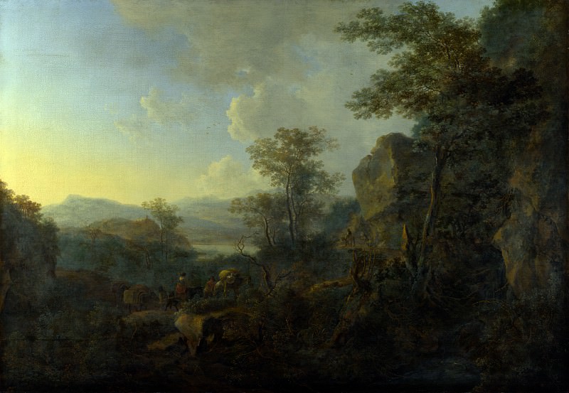 Jan Both – A Rocky Landscape with Peasants and Pack Mules, Part 4 National Gallery UK