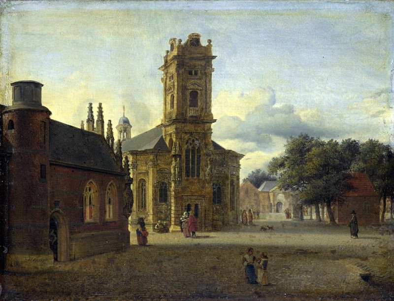 Jan van der Heyden – A Square before a Church, Part 4 National Gallery UK