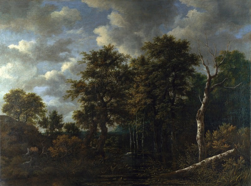 Jacob van Ruisdael – A Pool surrounded by Trees, Part 4 National Gallery UK