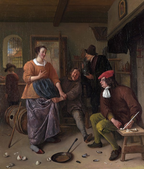 Jan Steen – The Interior of an Inn , Part 4 National Gallery UK