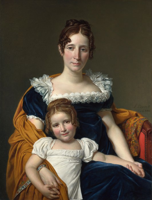 Jacques-Louis David – Portrait of the Comtesse Vilain XIIII and her Daughter, Part 4 National Gallery UK