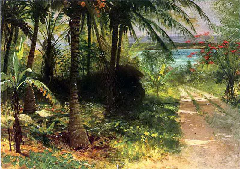 Bierstadt Albert Tropical Landscape, Albert Bierstadt