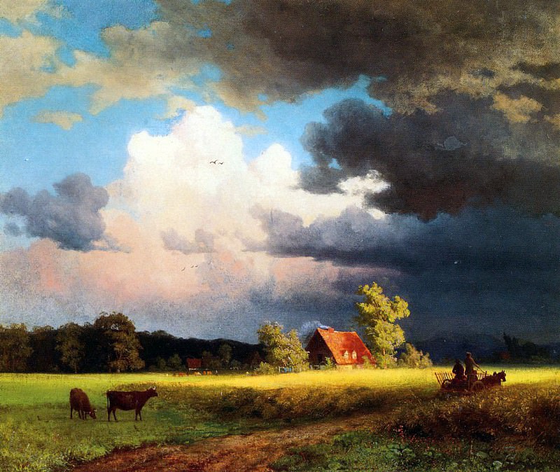 Bierstadt Albert Bavarian Landscape, Albert Bierstadt