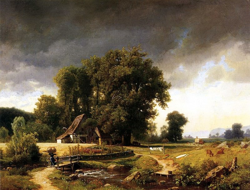 Bierstadt Albert Westphalian Landscape, Albert Bierstadt