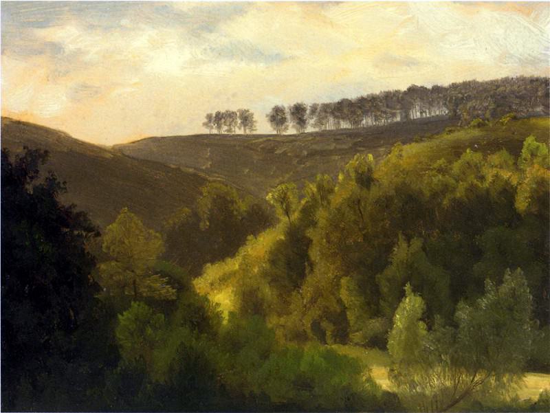Bierstadt Albert Sunrise over Forest and Grove, Albert Bierstadt