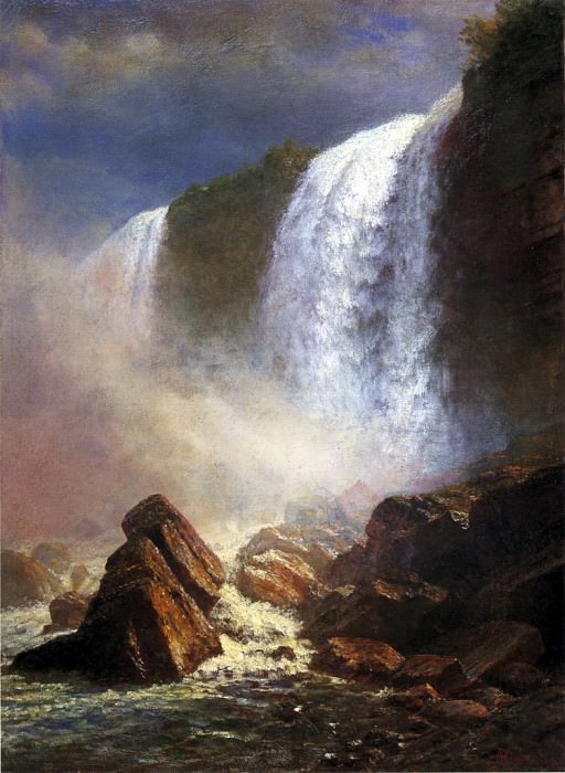 Bierstadt Albert Falls of Niagara from Below, Albert Bierstadt
