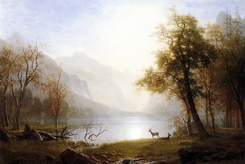 Bierstadt Albert Valley in Kings Canyon, Albert Bierstadt