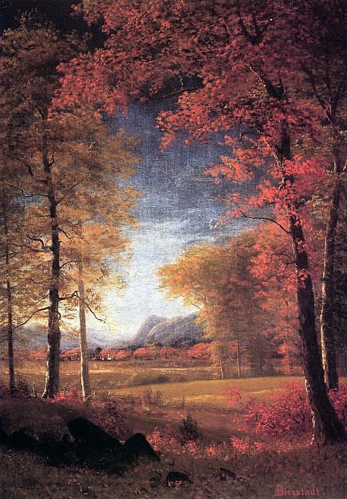 Bierstadt Albert Autumn in America Oneida County New York, Albert Bierstadt