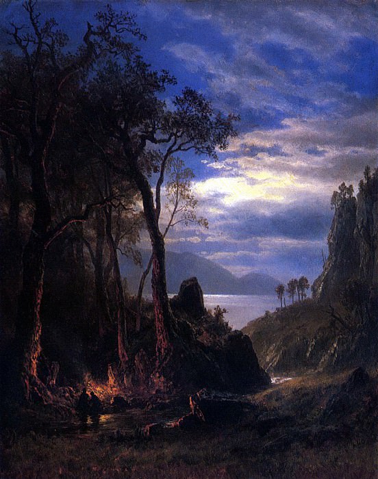 Bierstadt Albert The Campfire, Albert Bierstadt