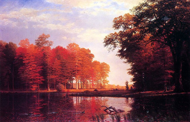 Bierstadt Albert Autumn Woods, Albert Bierstadt